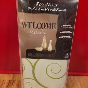 Welcome friends wall decal